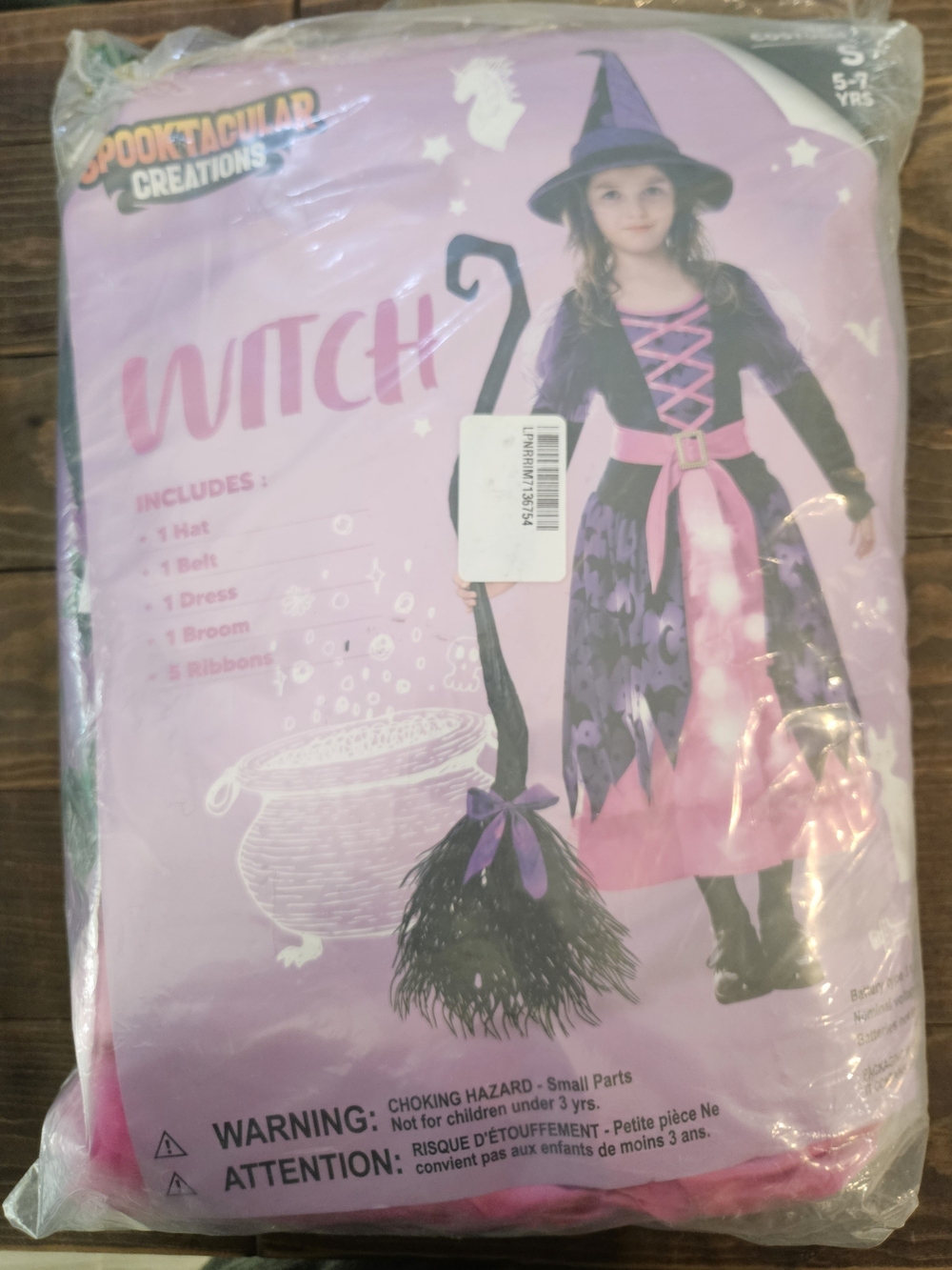 Spooktacular Creations Girls' Pink & Purple Witch Costume